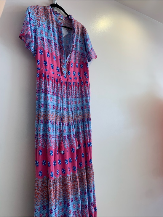 easel Dresses & Skirts - easel Pink and Blue Boho Maxi Dress